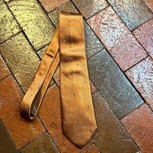 MEN TIE Vintage Ereminegildo Zegna tie. Gold, white and black 1206
